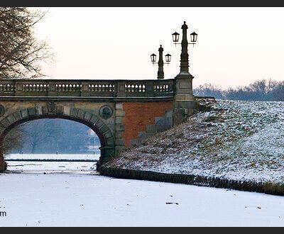 Bürgerpark Bremen im Winter bei Sonnenaufgang – Foto 8