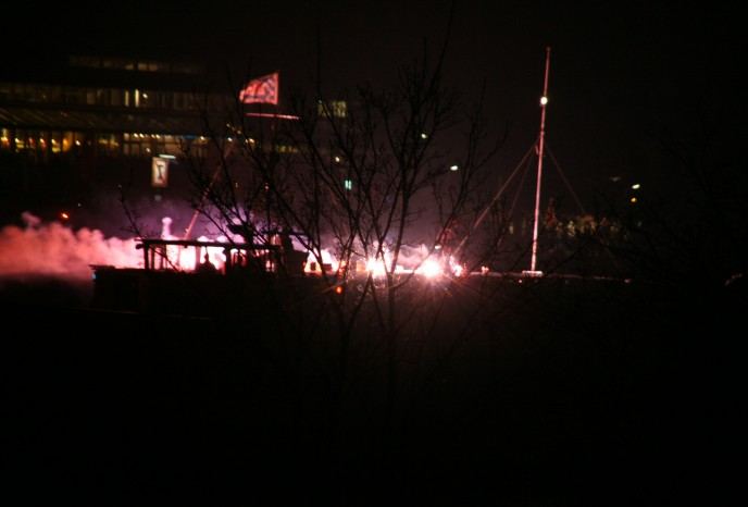 Osterfeuer am Café Sand – Feuerwerk – Foto 14