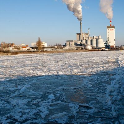 Eislaufen in Bremen auf dem Werdersee & Oberweser mit Eisschollen am Weserwehr (10.02.2012) – Foto 23