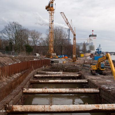 Baustelle des Weserkraftwerks am Weserwehr Bremen – Foto 1
