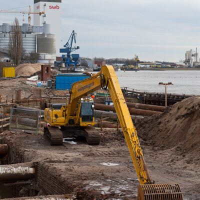Baustelle des Weserkraftwerks am Weserwehr Bremen – Foto 3