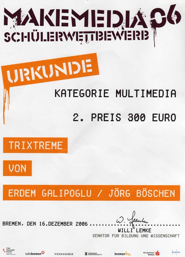 Trixtreme Makemedia 2006 2. Platz