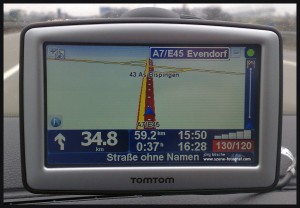 TomTom Strasse ohne Namen auf der Autobahn