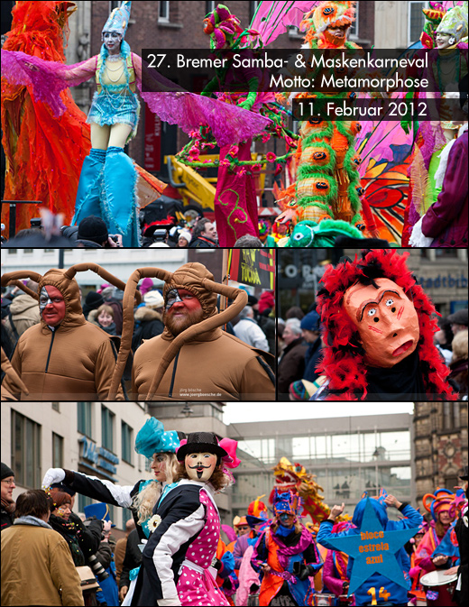 27. Bremer Karneval unter dem Motto Metamorphose, zwischen Marktplatz & Ostertor