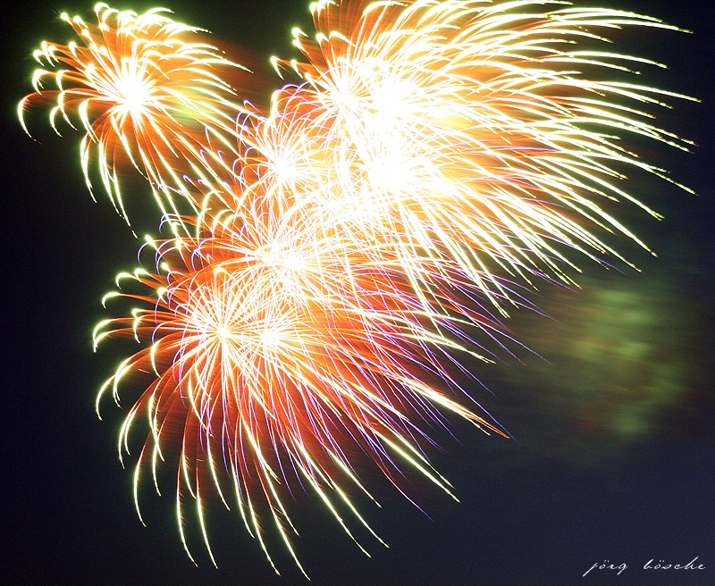 Silvesterfeuerwerk am Nachthimmel