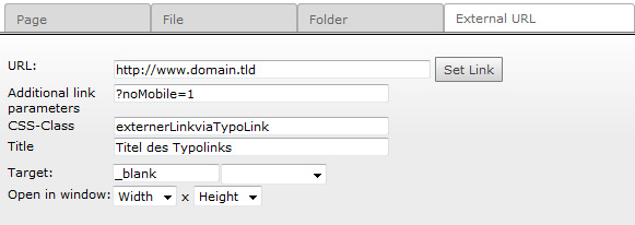 TYPO3 Fluid: Typolink mit Target/Class/AdditionalParams/Title aus Flexform/TCA-Config im Fluid-View rendern