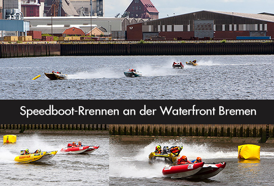 Speedboot-Rrennen an der Waterfront