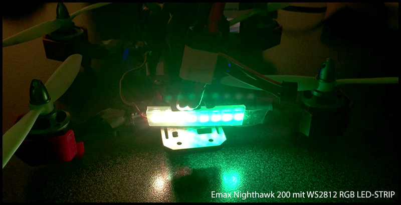Seriously Pro F3 Flight Controller Board mit WS2812 RGB LED STRIP, Copyright (Foto): Jörg Bösche